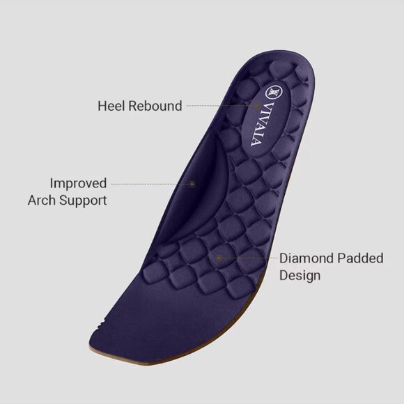 VIVAIA Authentic Square-Toe V-Cut Flats (Margot 2.0) **NEW** Navy EU 39.5 US 8.5 - Picture 6 of 11